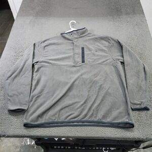 Drake Sweatshirt Mens 3XL Gray Fleece Snap Mock Neck Hunting Pullover Outdoor